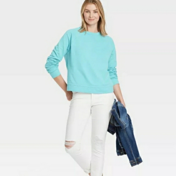 Universal Thread Crewneck Sweatshirt | XS-S | Turquoise - Picture 3 of 3